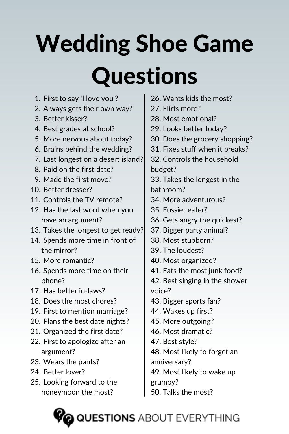 60 Wedding Shoe Game Questions Free Printable Peachy Party In 2021 60 Wedding Shoe Game Questions Free Printable Peachy Party In 2021