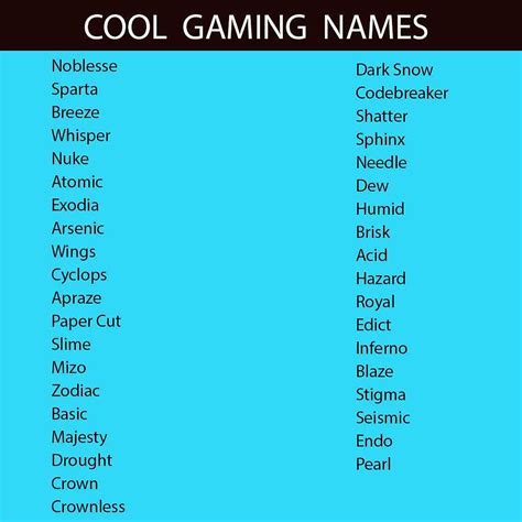 600 Unique And Cool Gaming Name Ideas Ign Ideas For Gamers 600 Unique And Cool Gaming Name Ideas Ign Ideas For Gamers