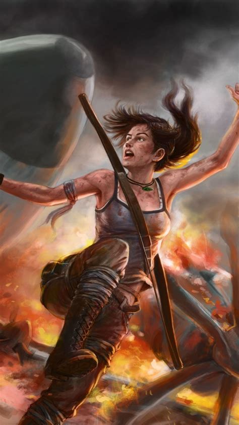 Airplane Crash Tomb Raider Lara Croft Video Game Artwork 1080X1920 Airplane Crash Tomb Raider Lara Croft Video Game Artwork 1080X1920