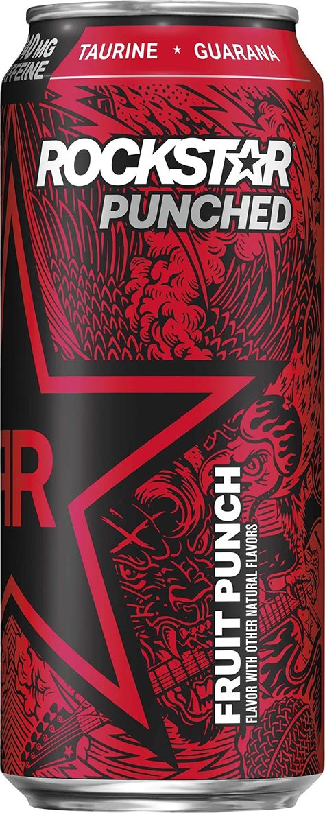 Amazon Com Rockstar Punched Energy Drink Fruit Punch 16Oz Cans 12 Amazon Com Rockstar Punched Energy Drink Fruit Punch 16Oz Cans 12