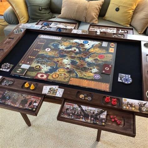 Board Game Table Topper With Added Shelves Etsy Board Game Table Topper With Added Shelves Etsy