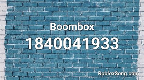 5 Boombox IDs Roblox