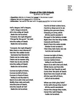 Charge Of The Light Brigade By Kelsey S Corner Tpt Charge Of The Light Brigade By Kelsey S Corner Tpt