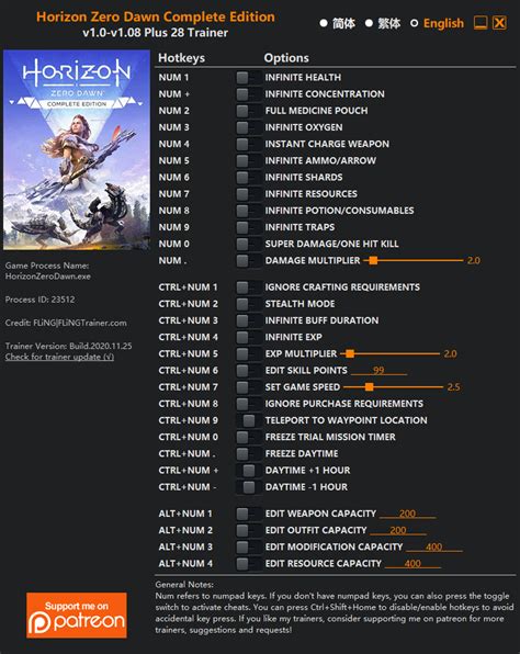 Cheats F R Horizon Zero Dawn Complete Edition Cheats F R Horizon Zero Dawn Complete Edition