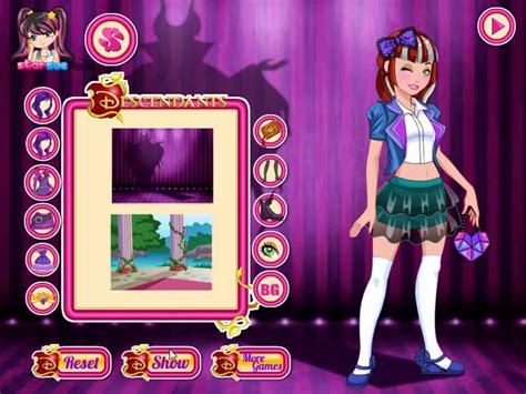 Descendants Mal Dress Up Game Youtube Descendants Mal Dress Up Game Youtube