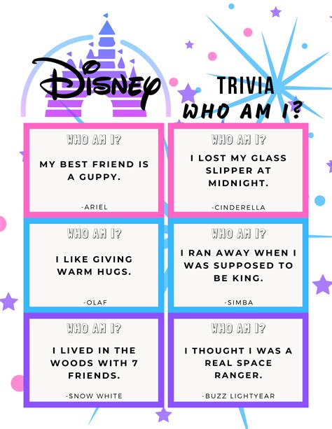 Disney Who Am I Trivia Game 2020 Disney Who Am I Trivia Game 2020