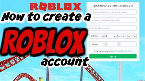 How To Create Your Roblox Account Youtube How To Create Your Roblox Account Youtube