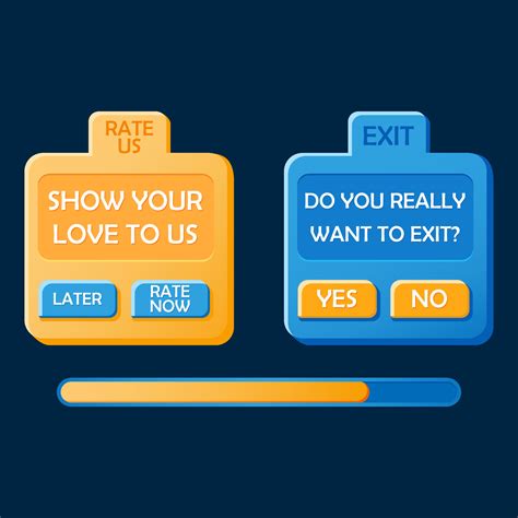 Modern Game Ui Kit Pop Up Exit Rate Us Pop Up And Loading Bar For 2D Modern Game Ui Kit Pop Up Exit Rate Us Pop Up And Loading Bar For 2D