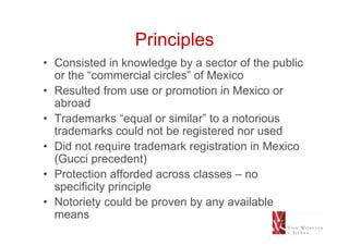 Notorious And Famous Trademarks In Mexico Ppt