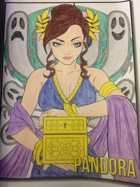 Pandora From Pandora And The Box In Greek Mythology Coloring Book By Pandora From Pandora And The Box In Greek Mythology Coloring Book By