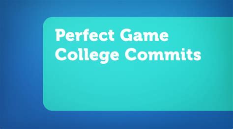 Perfect Game Commits Strategy