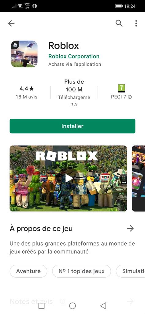 Roblox on Playstore