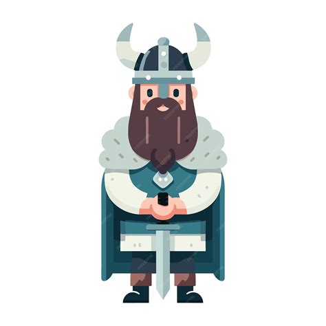 Premium Vector Mighty Viking With Sword Majestic Viking Warrior