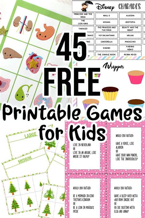 Free Printable Games for Kids