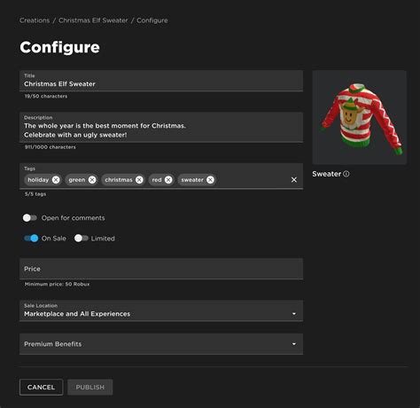 Create Roblox Marketplace