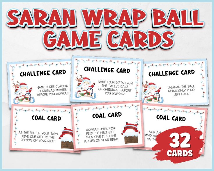 Saran Wrap Ball Game Challenge Cards Printable Plastic Wrap Etsy Saran Wrap Ball Game Challenge Cards Printable Plastic Wrap Etsy