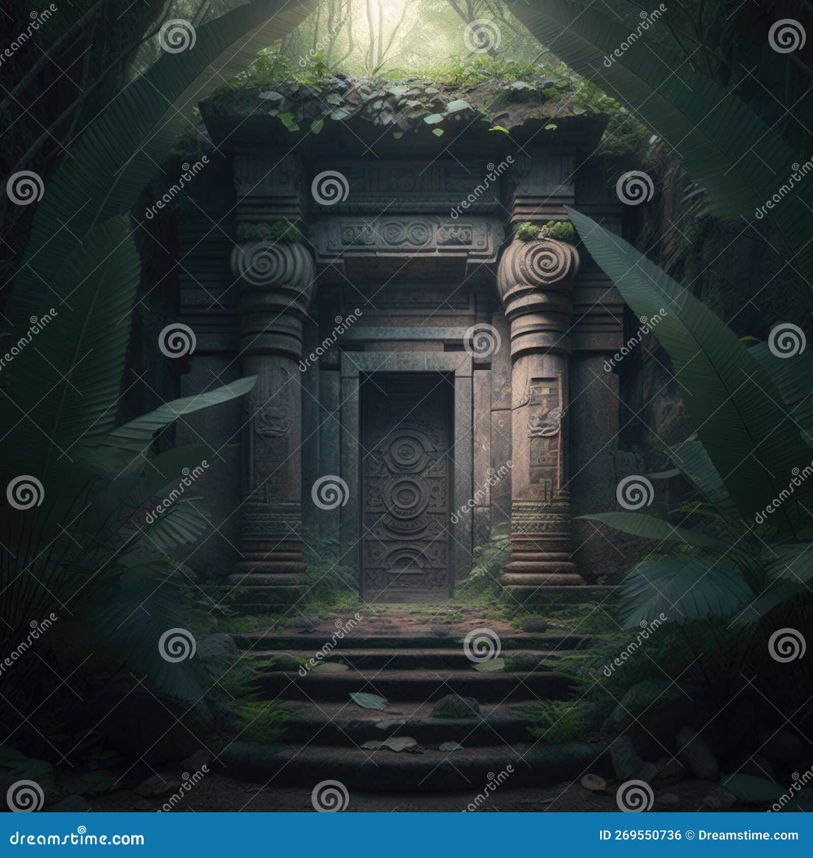 Secret Entrance To A Hidden Temple Fantasy Art Ai Generation Stock Secret Entrance To A Hidden Temple Fantasy Art Ai Generation Stock